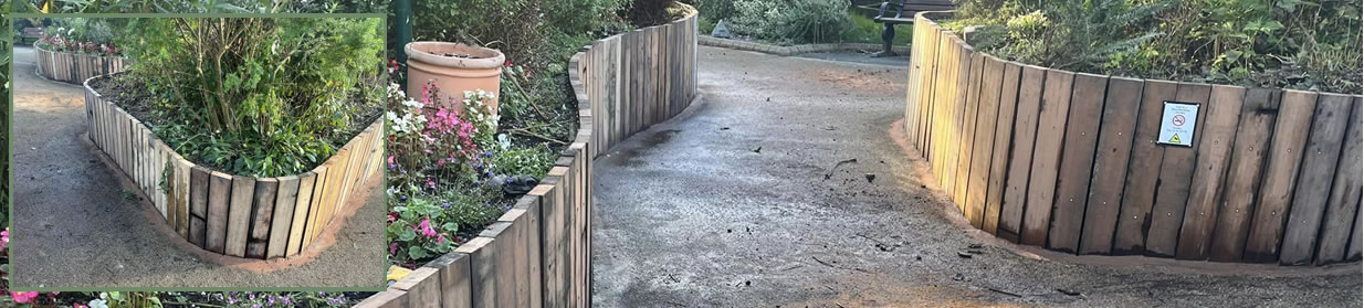 Railway Sleeper retaining Wall Contractor